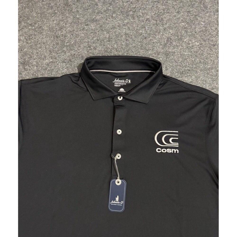 Johnnie O Polo Shirt Size Medium Short Sleeve Birdie Performance Cosm Logo New